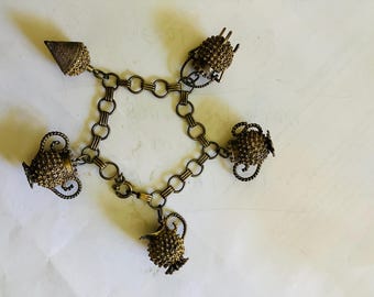 Antique Vintage Charm Bracelet