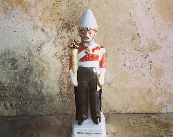 Antique French Cavalry Officer Military Bandsman Porcelain Figurine