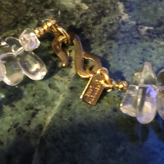 Vintage Kenneth Lane Rock Crystal Quartz Gold Med… - image 3