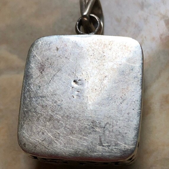 Sterling Silver Ornate Pendant Ruby Pearls - image 7