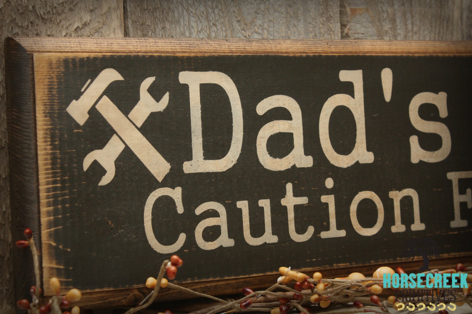 Dad's Garage Sign Handcrafted Dad's Garage Rustic | Etsy