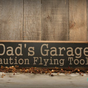 Dad's Garage Sign Handcrafted Dad's Garage Rustic - Etsy