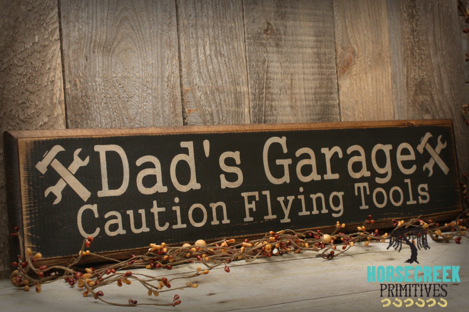 Dad's Garage Sign Handcrafted Dad's Garage Rustic | Etsy