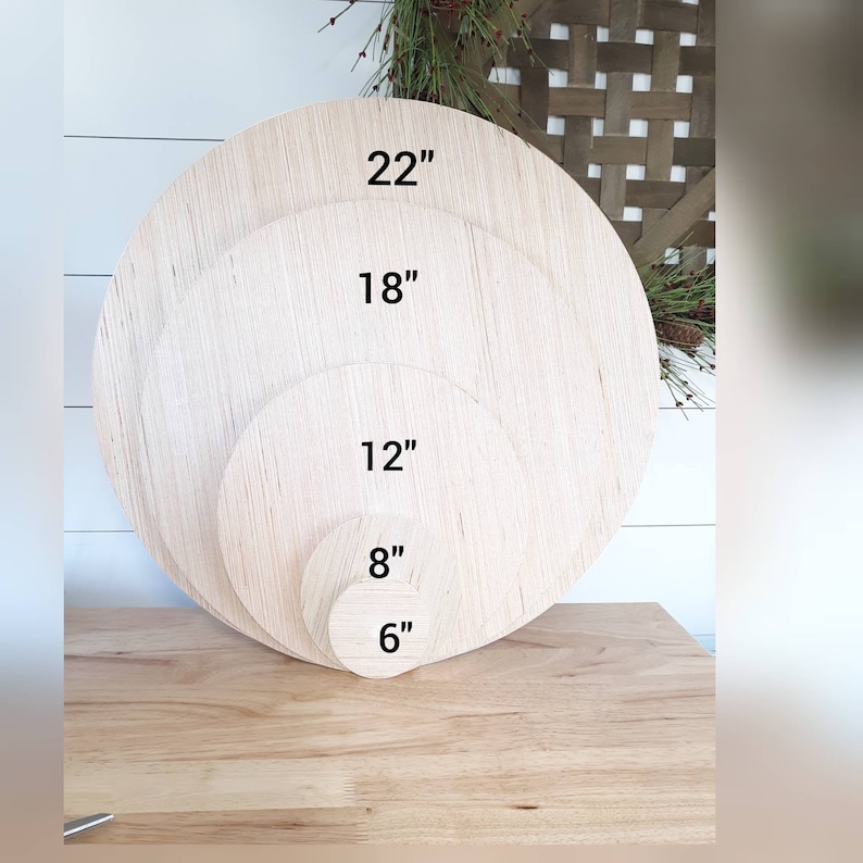 Unfinished Wood Circle Blank Round Cutout for DIY Door - Etsy