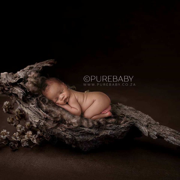 Digital Background - Digital Backdrop - Digital Newborn Prop - Composite Backdrop - Newborn Backdrop - Bark Bowl with Dark Textured Backdrop