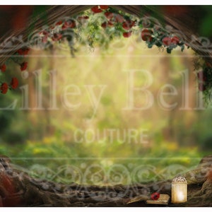 Digital Background - Digital Backdrop - Child - Sitter - Composite Backdrop - Fairytale - Beauty and the Beast Inspired Backdrop