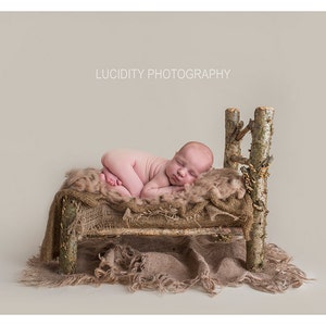 Digital Background - Digital Backdrop - Digital Newborn Prop - Photograhy Prop - Bed Prop - Composite Backdrop - Woodland Bed Organic -