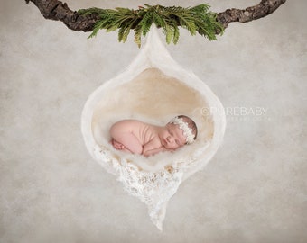 Digital Background - Digital Backdrop - Digital Newborn Prop - Composite  Photography - Girl Prop - White Cocoon with Textured Backdrop
