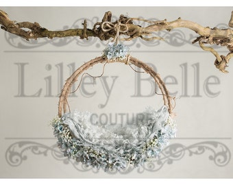 Digital prop/backdrop (Woodland Swing Hammock Blue Floral)