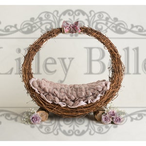 Digital prop/backdrop (Woodland Basket Soft Plum)