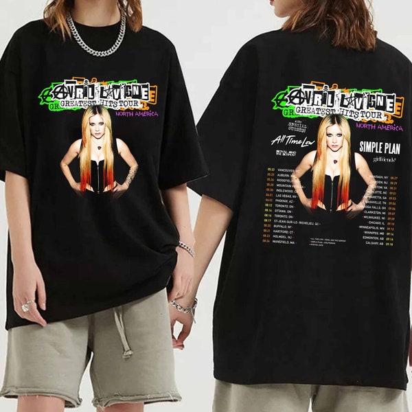 Avril Lavigne 2024 Tour Shirt, Avril Lavigne Fan Shirt, Avril Lavigne 2024 Greatest Hits Tour Shirt, Avril Lavigne Concert Shirt For Fan
