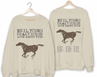 Chemise Neil Young et Crazy Horse Tour 2024, chemise Neil Young de fan, chemise de concert Neil Young 2024, t-shirt Crazy Horse Tour 2024