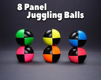 Neon Juggling Balls - 8 Panel - Msg for discount