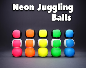 Neon Juggling Balls - 6 Panel - Msg for discount