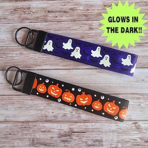 Porte-clés effrayant d'Halloween - Cadeau Jack O'Lantern citrouille fait main
