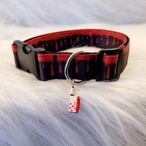 Bloody Dripping Black puppy Cosplay collar | Blood drip  Horror Choker Adjustable