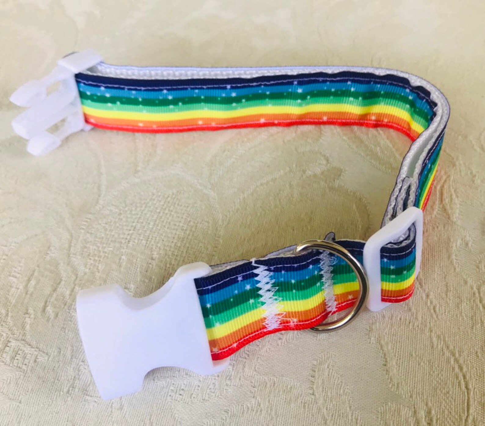 Rainbow puppy play collar Etsy