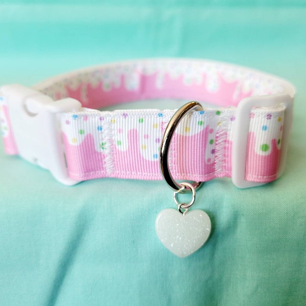 Melty sweets puppy cosplay collar | Kawaii Ice Cream Sprinkles Pink Choker