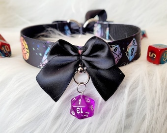 D20 Dice Choker: Nerdy DnD Cosplay Collar