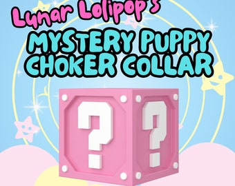 Mystery Puppy Buckle Choker Collar Necklace, Cute Kawaii Gift, Adjustable Choker, Cosplay Pup, Plus Size Friendly, Random Box