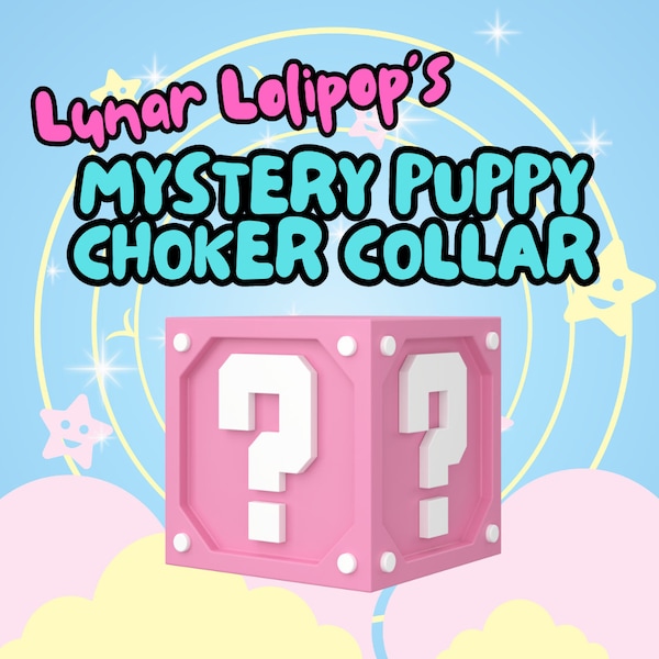 Mystery Puppy Buckle Choker Collar Necklace, Cute Kawaii Gift, Adjustable Choker, Cosplay Pup, Plus Size Friendly, Random Box