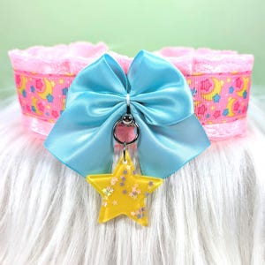 Kawaii Star Moon kitty cosplay choker collar