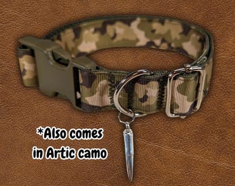 Bullet pendant Kemonomimi necklace army OD green puppy cosplay collar | military olive drab buckle choker casing
