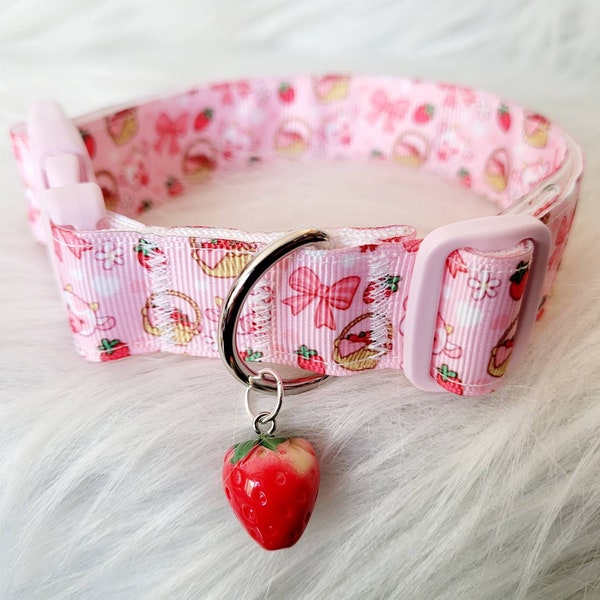 Kawaii Cow Choker Collar | Pink Choker, Strawberry Milk, Adjustable, Plus Size, Puppy Cosplay, Cute Cattle Necklace