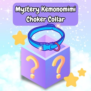 Mystery Kemonomimi Collar Necklace, Cute Kawaii Gift, Adjustable Choker, Cosplay Puppy, Plus Size Friendly, Random Box