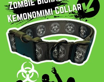 Zombie Biohazard Kemonomimi black and white Puppy Cosplay Choker