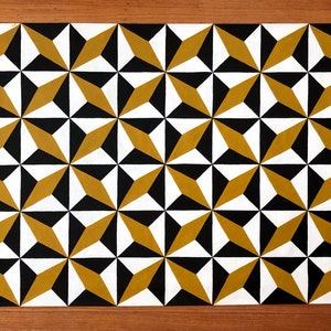 Painted Canvas Floor Cloth – London Star Tiles