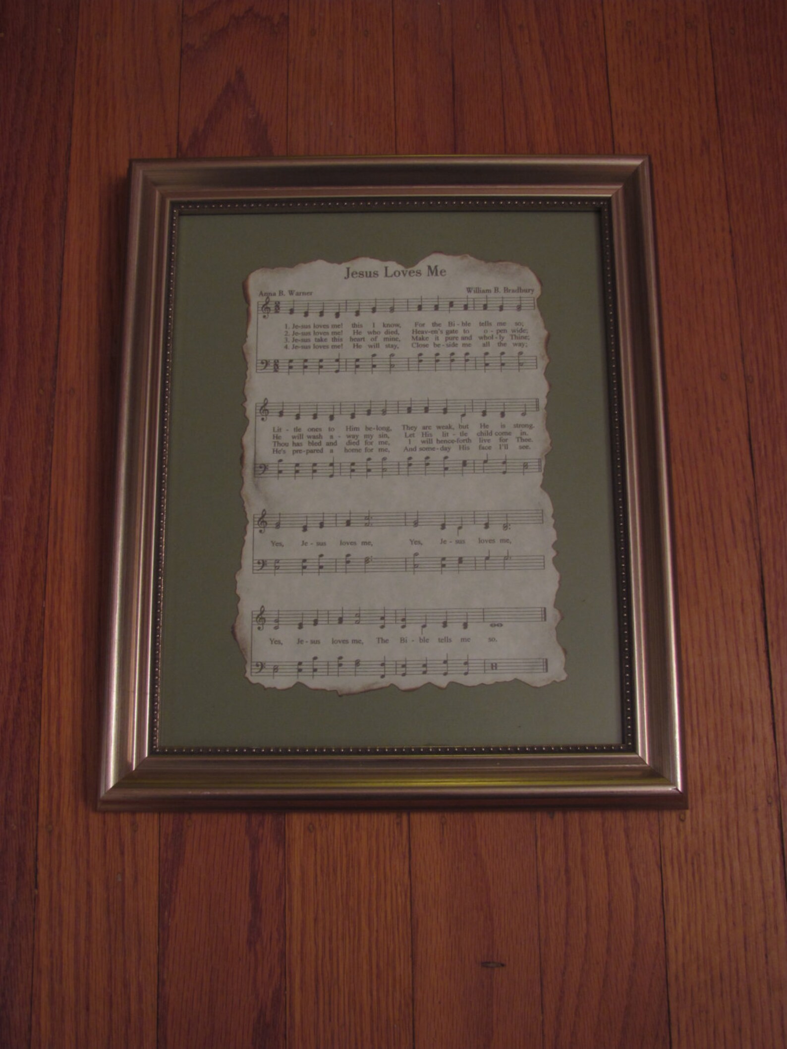 Antiqued Hymn Sheet Music in Frame | Etsy