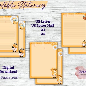 Bee Kind- Bee gnome papelaria, conjunto de papelaria para impressão, kit de papelaria, papel para escrever cartas, download digital