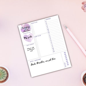 Simple planner, undated planner, printable planner, PDF digital download, planner pages, printable pages, image 4