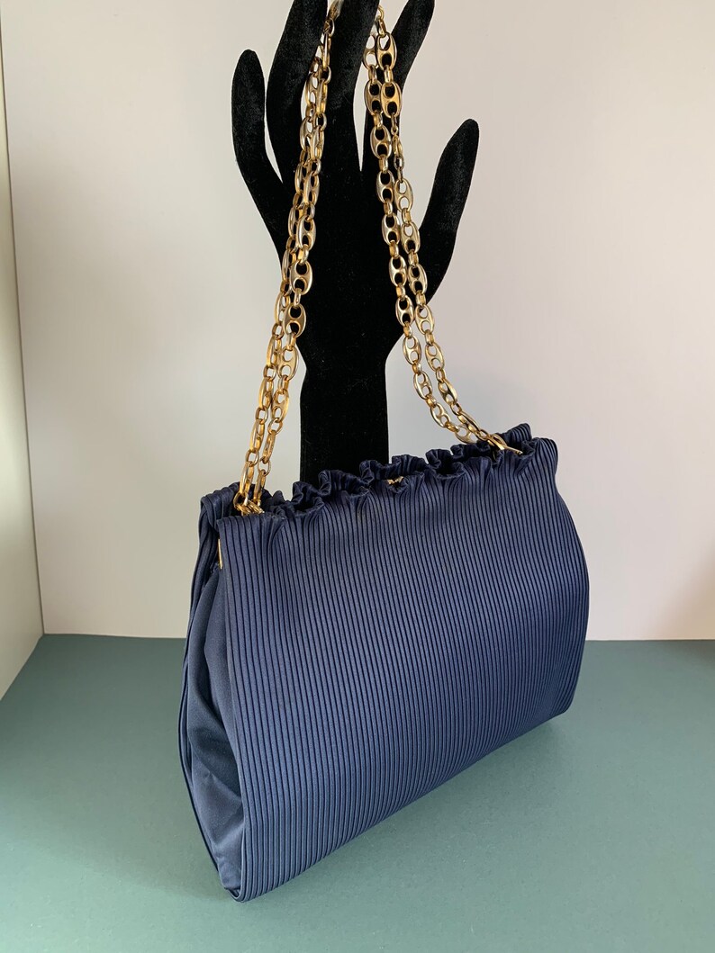navy blue satin handbags