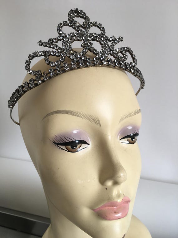 Vintage Tiara, Pageant Crown, Alice Band Style, C… - image 7