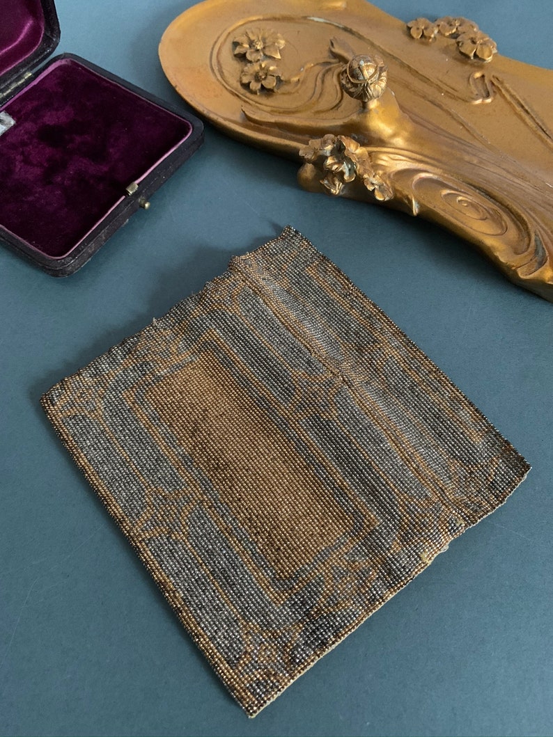 Art Deco Money Purse Antique Handbag Seed Bead Vintage Purse