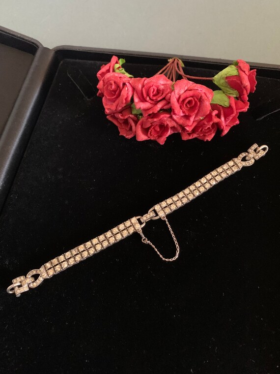 Vintage Art Deco Watch Strap, Sterling Silver, Cle