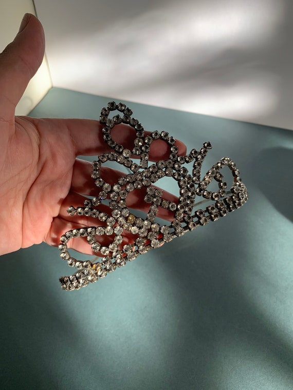 Vintage Tiara, Pageant Crown, Alice Band Style, C… - image 8