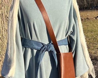 Shoulder bag the Chosen Bible times Easter Christmas costume accessory leather unisex men women children. Tunic vest sash sold separately