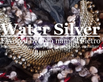 Water Silver fragrance, favored by rom named Pietro (white musk, ozone, pink pepper, nutmeg, pine, silver)