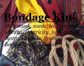 Bondage Kink fragrance (Skin musk, suede, leather, metal, sakura, electricity, jute, cotton, hemp, bamboo, Spanish moss, horsehair, yucca)