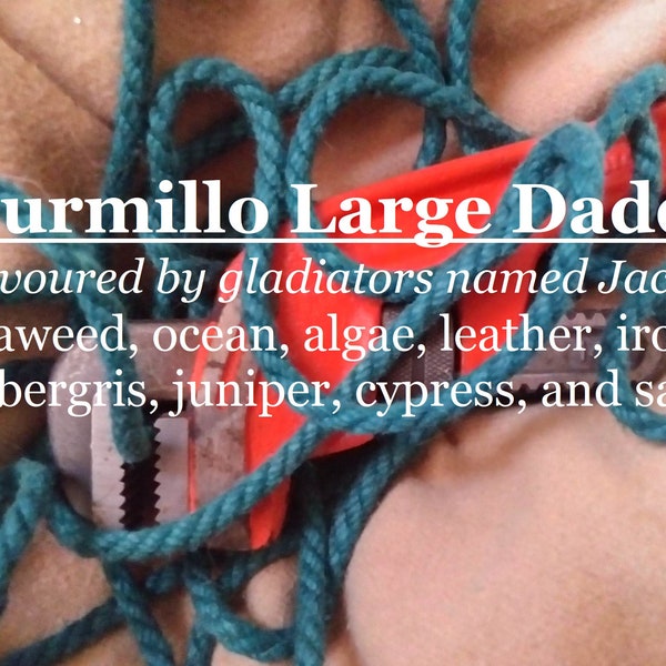Murmillo Large Daddy fragrance, favoured by gladiators named Jack (seaweed, ocean, algae, leather, iron, ambergris, juniper, cypress, sand)