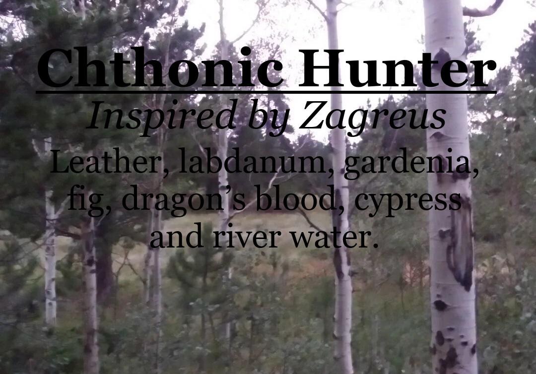 Chthonic Hunter Fragrance, Inspired by Zagreus (leather, Labdanum ...