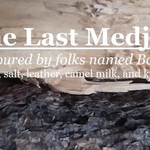 The Last Medjay fragrance, favoured by folks named Bayek (salt, sand, spring water, leather, camel milk, kyphi)