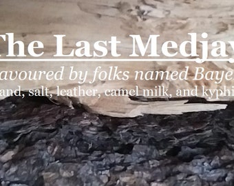 The Last Medjay fragrance (salt, sand, spring water, leather, camel milk, kyphi)