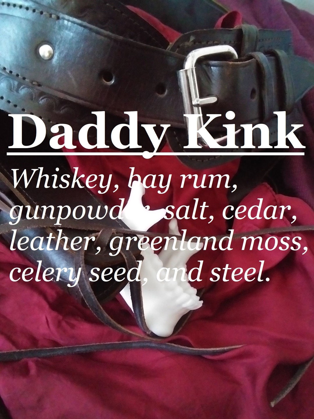 Daddy Kink Fragrance whiskey, Bay Rum, Gunpowder, Salt, Cedar, Leather,  Greenland Moss, Celery Seed, Steel - Etsy