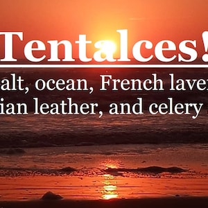 Tentacles! fragrance (Sea salt, ocean, French lavender, Russian leather, celery seed)