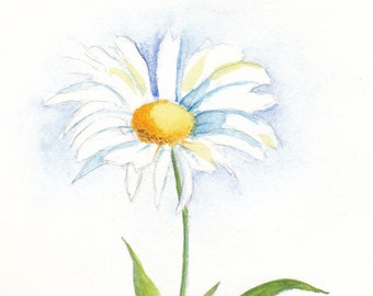 Pretty Daisy Handmade Watercolour Birthday Cards