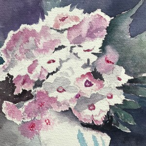 Rosa Dianthus Aquarell handgemachte Blumenkarten